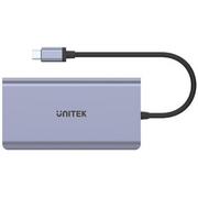 Huby USB - Unitek Hub USB-C D1056A, 2x USB 3.1, HDMI, DP, RJ45, SD D1056A - miniaturka - grafika 1