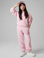 Spodnie i spodenki dla dziewczynek - 4F Spodnie dresowe joggery dziewczęce - różowe 158/164 (12-14 lat) - miniaturka - grafika 1