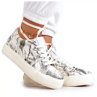 Sneakersy Buty Sportowe Big Star JJ274541 Jasnobeżowe beżowy - Sneakersy damskie - miniaturka - grafika 1
