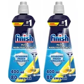 Środki do zmywarek - Finish Nabłyszczacz do zmywarki płyn nabłyszczający Lemon zestaw 2 x 400 ml - miniaturka - grafika 1