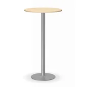 Stoły i stoliki do biura - B2B Partner Stolik wysoki Olympo II, średnica 600 mm, szara podstawa, płyta brzoza 423228 - miniaturka - grafika 1