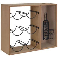 Stojaki na wino - EH Excellent Houseware Stojak WINO regał szafka półka na butelki wina - 6 butelek 730122 - miniaturka - grafika 1