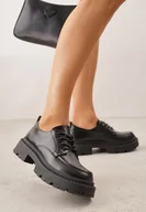 Półbuty damskie - Czarne Półbuty VICES w Stylu Tech Gothic Ravithiel - miniaturka - grafika 1