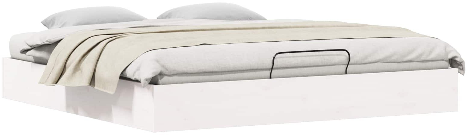 vidaXL vidaXL Rama Łóżka Otomanowego z Przechowalnią Biały 200 x 200 cm