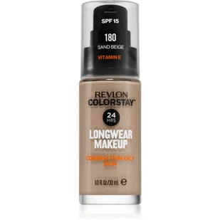 Revlon podkład ColorStay cera tłusta i mieszana - 180 Sand Beige RLCSTM180 - Podkłady do twarzy - miniaturka - grafika 1