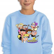 Bluzy dla dziewczynek - Bluza Dziecięca Niebieska Wróżkowie Chrzestni Uczniowie Wzory -104 Cm (3-4) - miniaturka - grafika 1