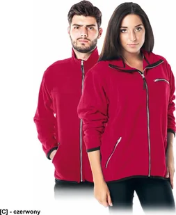 R.E.I.S. POLAR-HONEY - bluza, miły w dotyku krótko strzyżony polar, 100% poliester 290 g/m2, suwak, 3 zasuwane kieszenie - czerwony S - Bluzy męskie - miniaturka - grafika 1