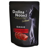 Mokra karma dla kotów - Dolina Noteci Premium Kot Sterilised Danie z wołowiny saszetka 85g - miniaturka - grafika 1
