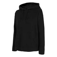 Swetry damskie - Out horn damski sweter sportowy luźny krój bawełna bardzo miękki czarny - miniaturka - grafika 1