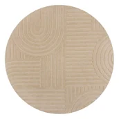 Dywany - Beżowy okrągły dywan wełniany ø 160 cm Zen Garden - Flair Rugs - miniaturka - grafika 1