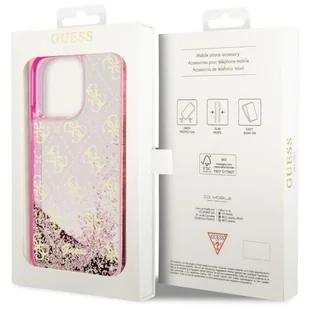 Guess GUHCP14LLC4PSGP iPhone 14 Pro 6.1" różowy/pink hardcase Liquid Glitter 4G Transculent - Etui i futerały do telefonów - miniaturka - grafika 8