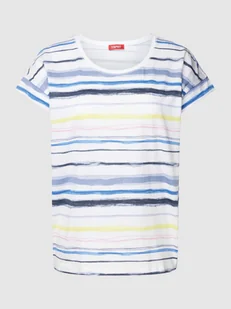 T-shirt w paski - Koszulki i topy damskie - miniaturka - grafika 1