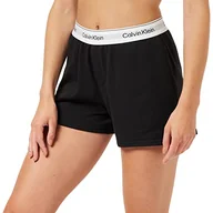 Spodenki damskie - Calvin Klein Damskie szorty do spania, Czarny, S - miniaturka - grafika 1
