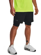 Spodenki męskie - Under Armour Szorty funkcyjne 2w1 w kolorze czarnym - miniaturka - grafika 1