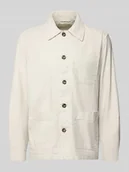 Kurtki męskie - Kurtka koszulowa o kroju regular fit z mieszanki lnu - miniaturka - grafika 1