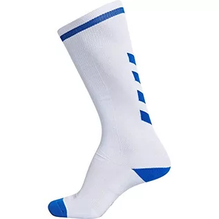 Skarpetki męskie - Hummel Elite Indoor Sock HIGH skarpety biały Weiß/True Blau 27W x 30L 204044-9368 - grafika 1