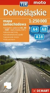 Demart Dolnośląskie dla zawodowców TIR mapa samochodowa 1:250 000 - Demart - Atlasy i mapy - miniaturka - grafika 1