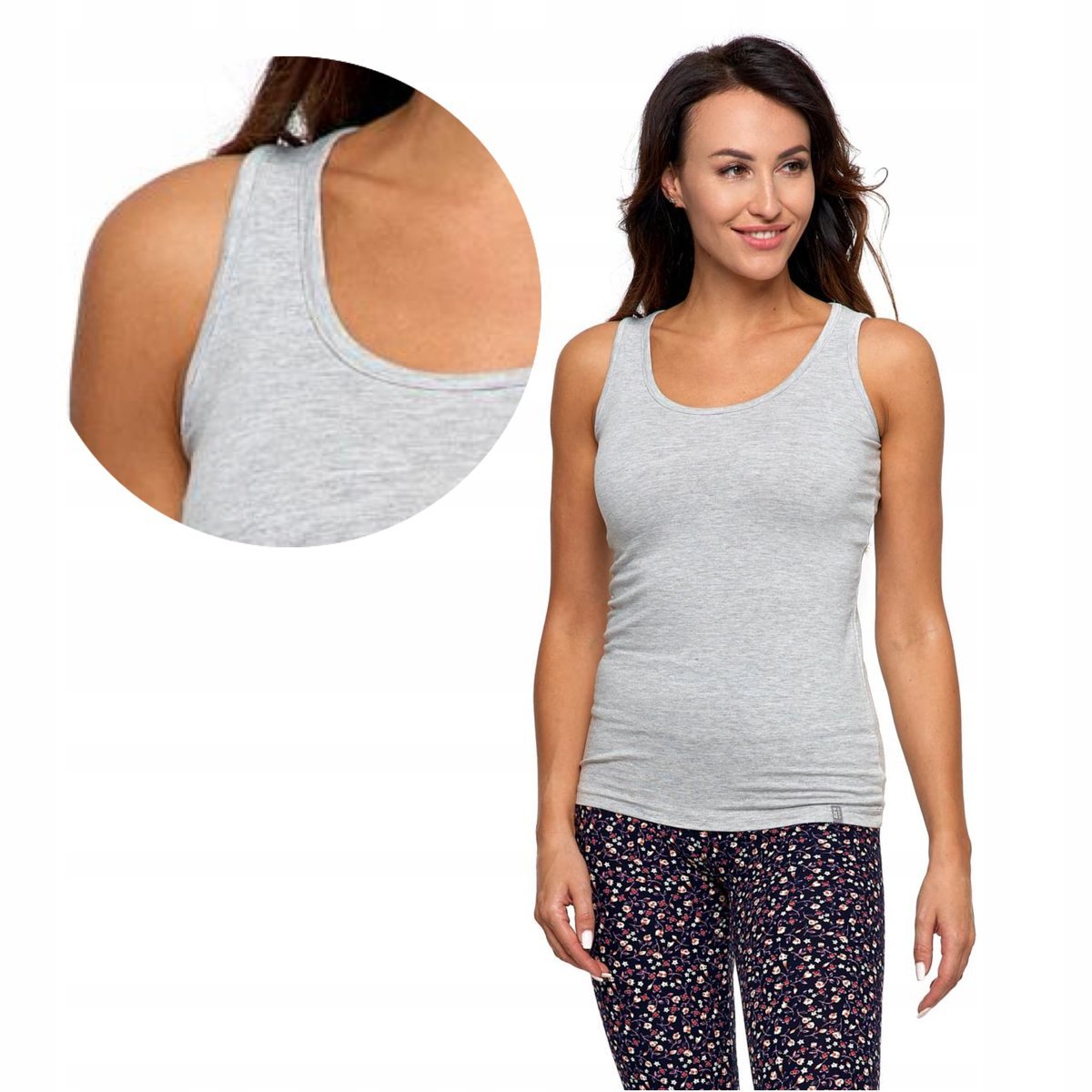 PODKOSZULEK LIGHT GREY MELANGE M