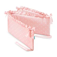 Ochraniacze do łóżeczka - Ochraniacz do łóżeczka lovely dots pink z falbanką - miniaturka - grafika 1