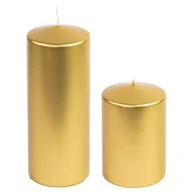 Świece - Świeca klasyczna metalik złota 10 x 15 cm - miniaturka - grafika 1