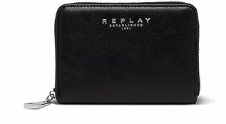 Portfele - Replay Damski FW5323 portfel z akcesoriami podróżnymi, 098 czarny, dł. 15 x wys. 11 x śr. 2 cm, 098 BLACK, L 15 X H 11 X D 2 CM - grafika 1