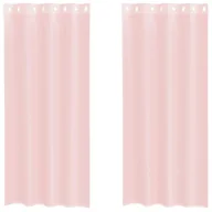 Zasłony - vidaXL Zasłony woalowe z przelotkami 2 szt. Jasnoróżowe 140x245 cm - miniaturka - grafika 1