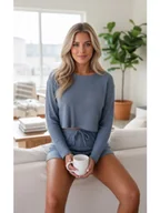 Piżamy damskie - Passion Dreamora - Piżama dwuczęściowa Niebieska Wariant/Rozmiar: XL DOSTAWA 24h GWRANCJA - miniaturka - grafika 1