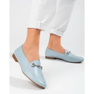 Mokasyny damskie - Niebieskie mokasyny damskie Vinceza - miniaturka - grafika 1