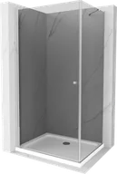 Kabiny prysznicowe - Mexen Pretoria kabina prysznicowa uchylna 70x90 cm, grafit, chrom + brodzik Flat - 852-070-090-01-40-4010 - miniaturka - grafika 1