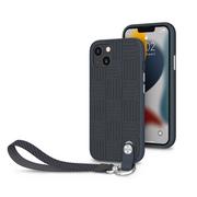 Etui i futerały do telefonów - Moshi Etui Altra z odpinaną smyczką iPhone 13 antybakteryjne NanoShield Blue - miniaturka - grafika 1