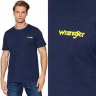 Koszulki męskie - Wrangler SMALL LOGO TEE Navy GRANATOWA BAWEŁNIANA KOSZULKA T-SHIRT XL - miniaturka - grafika 1