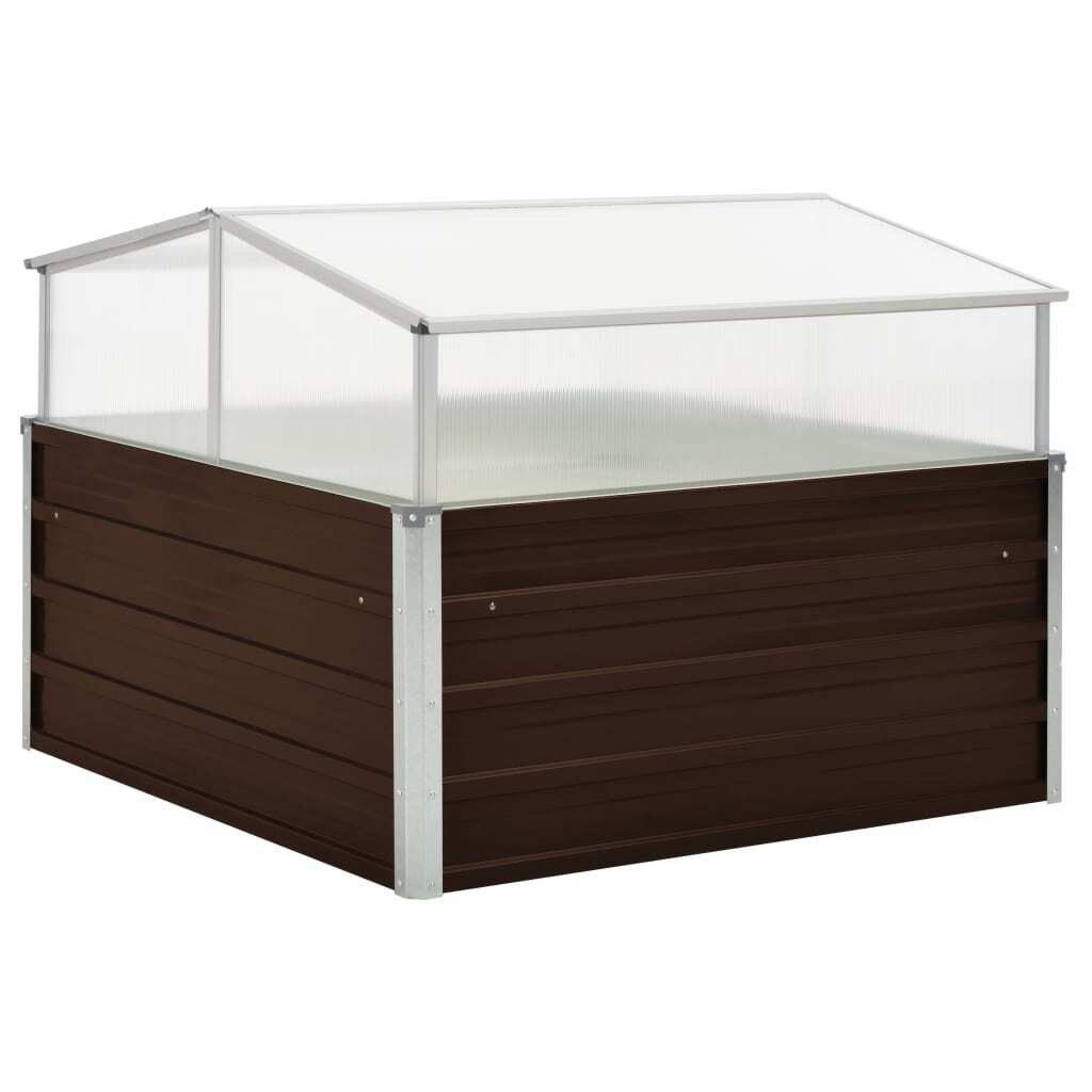 Prolenta Premium - Szklarnia brązowa 100 x 100 x 85 cm Stal ocynkowana