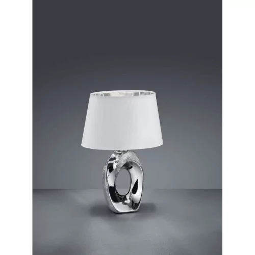 Trio RL Taba R50511089 lampka stołowa biurkowa 1x40W E14 srebrny / biały
