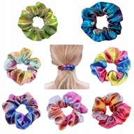 Ozdoby do włosów - Gumka do Włosów, Scrunchies, Gumki, Frotki, Zestaw A, 7szt - miniaturka - grafika 1