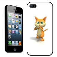 Etui i futerały do telefonów - APPLE Fancy A Snuggle Hartschale für iPhone 5 (aufsteckbar, für die Rückseite), orangefarbene Karate-Katze - miniaturka - grafika 1