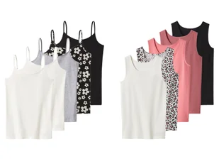 esmara Podkoszulki dziecięce z bawełbą, 5 sztuk - esmara® - Bluzki dla dziewczynek - miniaturka - grafika 1