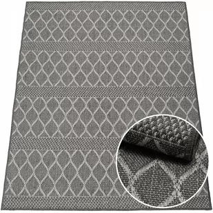 Dywan płaskotkany antypoślizgowy 120x160 cm szary - Dywany - miniaturka - grafika 1