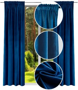 Zasłona Gotowa Welurowa 140x220 Na Żabki Velvet - Zasłony - miniaturka - grafika 1