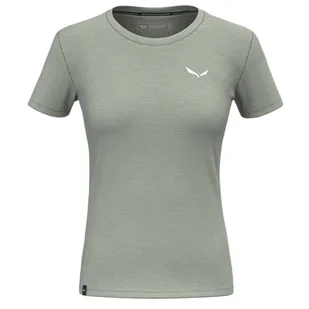 Salewa Eagle Minilogo Merino T-Shirt damski, zielony, L - Koszulki i topy damskie - miniaturka - grafika 1