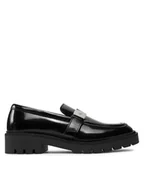 Półbuty damskie - Calvin Klein Jeans Loafersy Flatform Shoe Driver Hdw YW0YW01657 Czarny - miniaturka - grafika 1