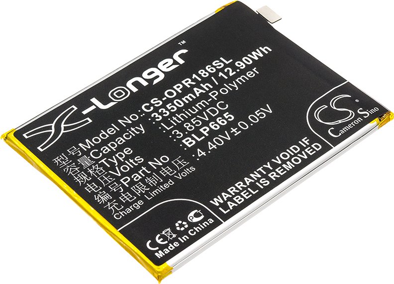 TECHTEK Baterie kompatybilny z [OPPO] CPH1859, CPH1861, F7 Youth, Realme 1 zastępuje BLP665