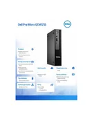 Zestawy komputerowe - Komputer Dell Pro Micro QCM1255 W11Pro Ryzen 5 8500GE/16GB/512GB SSD/Integrated/WLAN + BT/Kb/Mouse/3YPS BTO506_QCM1255_EMEA - miniaturka - grafika 1