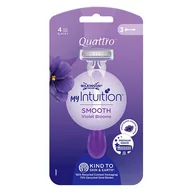 Depilacja - Wilkinson My Intuition Quattro Smooth Violet Bloom jednorazowe maszynki do golenia dla kobiet 3szt - miniaturka - grafika 1