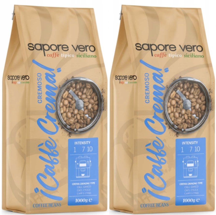 Sapore Vero Cremoso Caffe Crema kawa ziarnista 2x1 kg