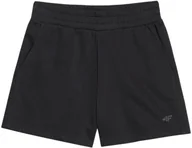 Spodnie sportowe damskie - KRÓKIE SPODENKI DAMSKIE DRESOWE 4F CAS F542 CZARNY r. S - miniaturka - grafika 1