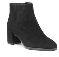 Botki damskie - CLARKS DAMSKIE BOTKI SKÓRZANE CZARNE OBCAS 39 ŻTE - miniaturka - grafika 1