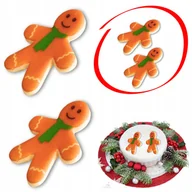 Dodatki do ciast w proszku - Figurka cukrowa na tort pan ciastek Boże Narodzenie pierniki święta 2szt - miniaturka - grafika 1