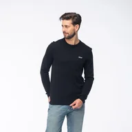 Swetry męskie - Męski Sweter GUESS BENJAMIN LS CN BASIC SWTR M4RR05Z33R1-JBLK – Czarny - miniaturka - grafika 1