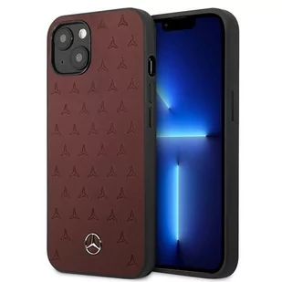 Mercedes MEHCP13MPSQRE iPhone 13 6,1" czerwony/red hardcase Leather Stars Pattern Mer006961-0 - Etui i futerały do telefonów - miniaturka - grafika 1