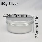 Pozostałe akcesoria kosmetyczne - TEMU Zestaw 5 Sztuk Aluminiumowych Pojemników, Bez Zapachu, Zamykanie Twist Lug, 5g/10g/15g/20g/30g/50g, Srebrzyste Metalowe Okrągłe Pojemniki Z - miniaturka - grafika 1